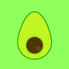 vector avocado. abstract avocado illustration. vector print a green