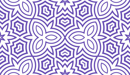 Abstract fantasy striped thin line round geometric seamless pattern. Creative mosaic, tile background.