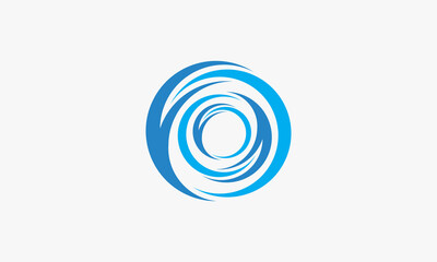 blue whirlpool logo. creative icon. vector illustration.