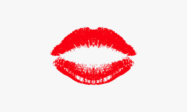 lips kiss vector illustration on white background. creative icon.
