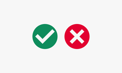 Fototapeta premium circle red green mark vector illustration on white background. creative icon.