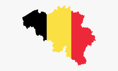 belgium map flag vector design on white background