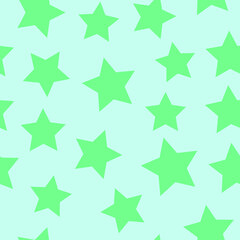 green vector stars on a green background. seamless print for clothing or print. abstract stars.