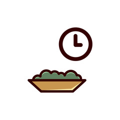 Fasting and Ramadan Icon. No eating icon