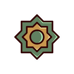 islamic art icon in vector illustration. islamic art vector icons designed in stroke style can be used for web, mobile, ui