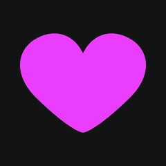 heart on black background