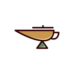 Magic lamp icon. Element of magic icon for mobile concept and web apps. line Magic lamp icon can be used for web and mobile