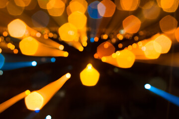 Zoomed lights in the night.