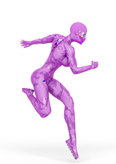 futuristic nurse doing a pin up action