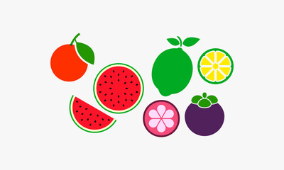 freshness fruits graphic design vector illustration.