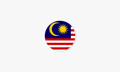 Obraz premium malaysia circle flag graphic design vector.