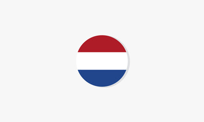 netherlands circle flag graphic design vector.