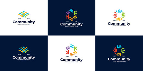 team work or community Logo Design idea