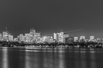 Plakat skyline of Boston by night