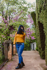 girl walks feeling happy nature moments