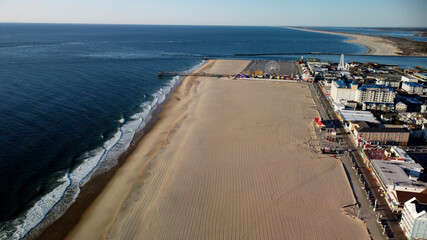 Aerial view of Ocean City, Maryland Beach and Boardwalk © James Nesterwitz