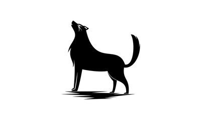 Modern wolf logo