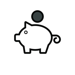 Illustration Vector graphic of piggi bank icon template
