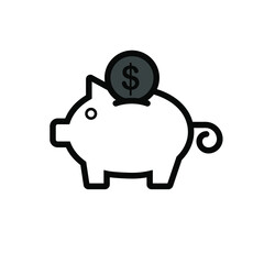 Illustration Vector graphic of piggi bank icon template
