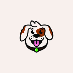 Head dog illustration logo designs 
