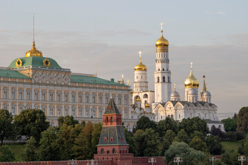 Fototapeta na wymiar Moscow Kremlin, view from the bridge