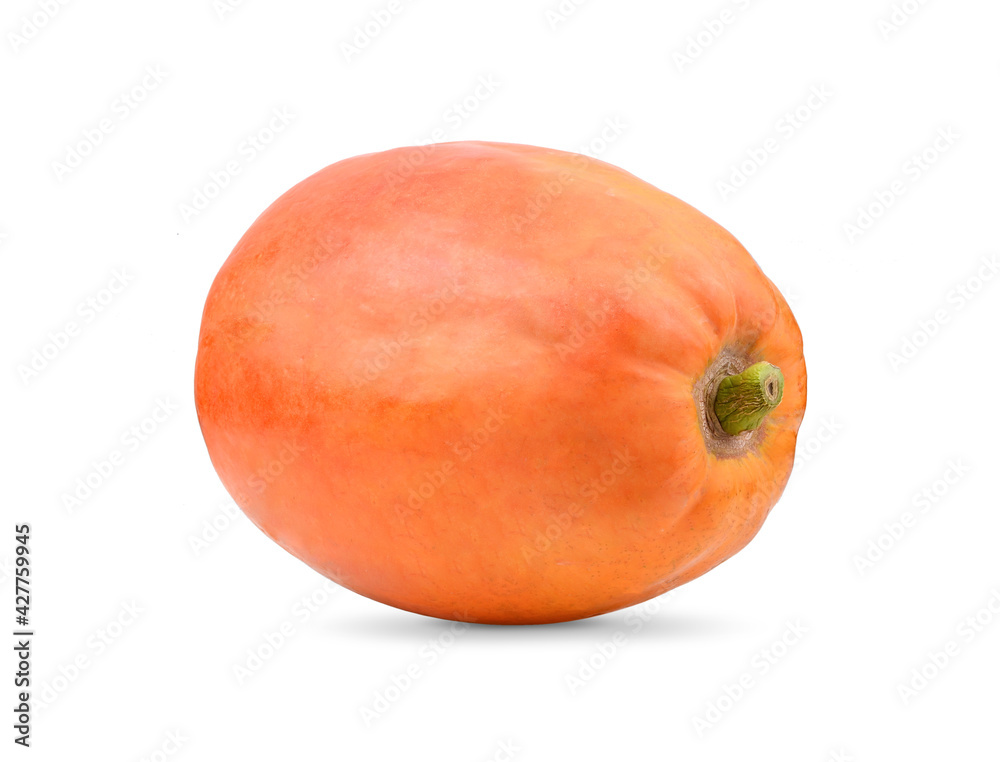 Wall mural papaya isolated  on a white background