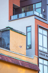 buildings adjacent in urban living area