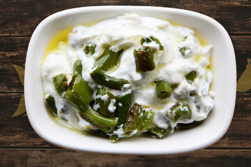 pepper borani, appetizer on the table
