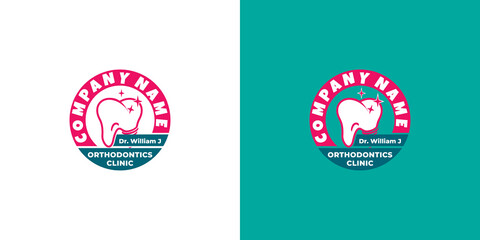 Dentist Dental Dentistry Logo Vector, Dental clinic vector sign mark icon.
