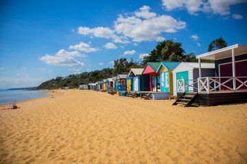 Beach Houses on a summer day