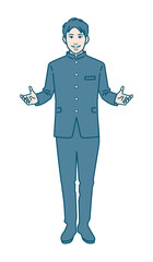 男子学生のベクターイラストレーション