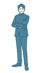 男子学生のベクターイラストレーション