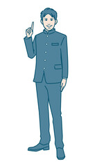 男子学生のベクターイラストレーション