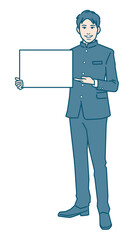 男子学生のベクターイラストレーション