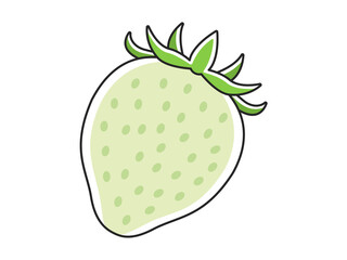 果物の緑のイチゴのイラスト