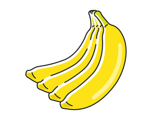 果物のバナナのイラスト