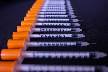 Naklejka premium Set of syringes