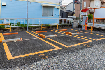 街なかのコインパーキングの駐車スペース