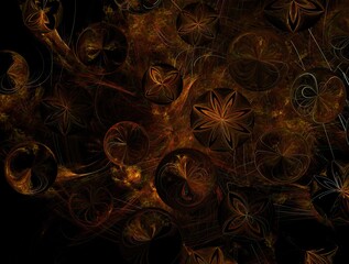 Imaginatory fractal background generated Image