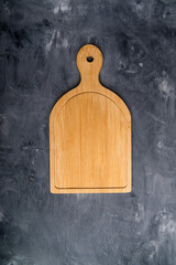 wooden cutting board top view