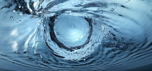 Water background, an Eye of The God of Water splashed