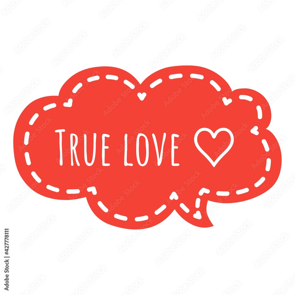 Poster ''True love'' Lettering