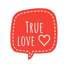 ''True love'' Lettering