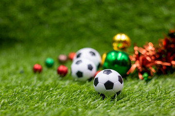 Soccer with Christmas Decoration for Christmas Holiday