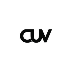 cuv letter original monogram logo design