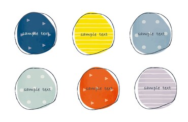 水彩風の素材・フレーム