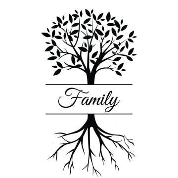 Family Tree Icon, Tree Vector Illustration, Family Reunion