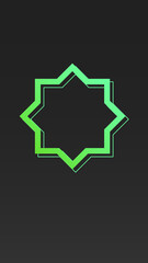 Illustration of Islamic Geometric Shape with Gradient Background. Suitable for Islamic Content Background, Islamic Event Background, Ramadan Background, and Other Islamic Theme Background.