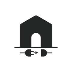 Simple icon for public facilities, housing, hotels, and tourist attractions