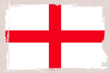 Obraz premium Flag of England, banner with grunge brush